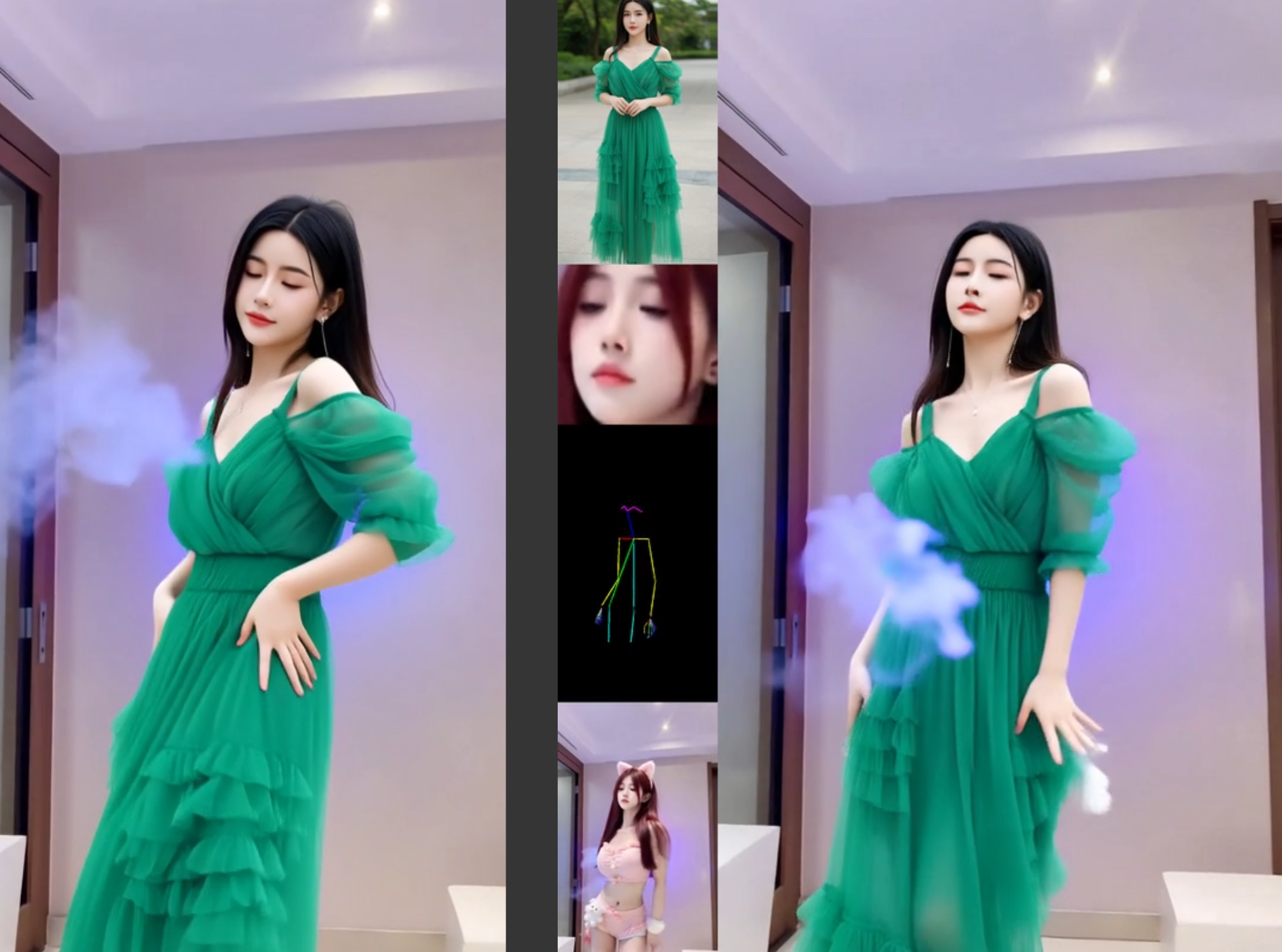 【closerAI ComfyUI】太棒了！8G显存能玩！wan2.2 Animate动画模型GGUF版+自动蒙版！自动化生成！