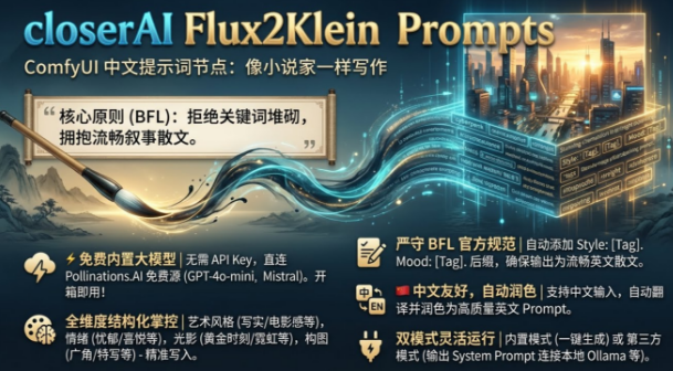 📖 closerAI Flux2Klein Prompts节点使用手册